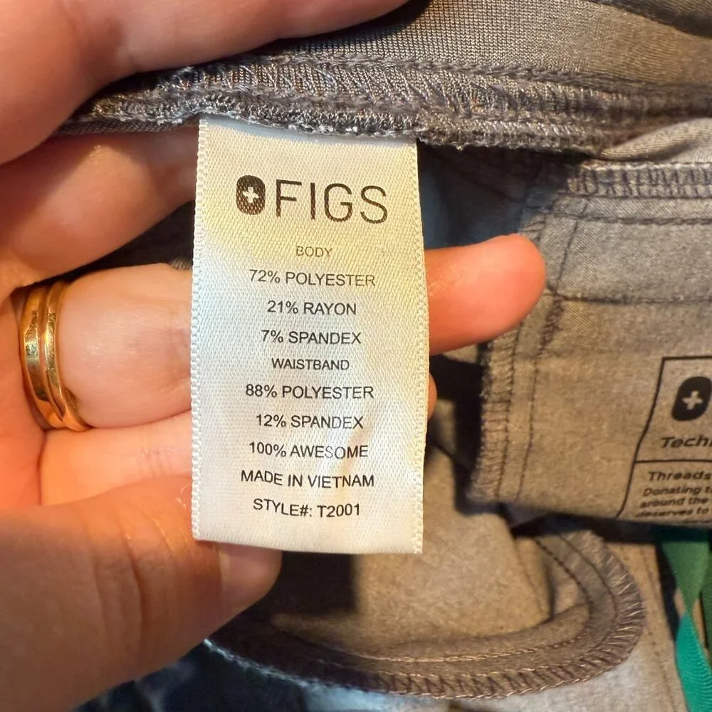 Figs Men M Axim Cargo Scrub Pants Heather Gray Drawstring Stretch Nurse Doctor